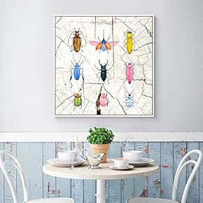 Floating Framed Canvas Wall Art for Living Room, Bedroom Wooden Background Animal Canvas Prints for Home Decoration Ready to Hang - 16x16 inches