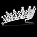 BABEYOND Crystal Queen Tiara Birthday Crown Rhinestones Pageant Quinceanera Crown Prom Princess Tiara Crown Bridal Wedding Crown Tiara Headband (Silver)