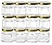 GoJars 1.5oz Hexagon Glass Jars for Gifts, Weddings, Honey, Jams, and More (12, 1.5oz)