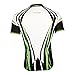 Twotwowin Mens Short Sleeve Full Zip Cycling Jersey. Bike Shirt 3 Pocket Breathable Quick Dry 100% Polyester Mesh Reflective Night Time Strips (L Recommend 1 Size Up)