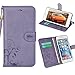 Cornmi Design for iPhone 6 Case, Premium Vintage Flip Wallet Leather Magnetic Closure Cover Skin for iPhone 6 4.7 inch with Card Slots and Wrist Strap (Purple)