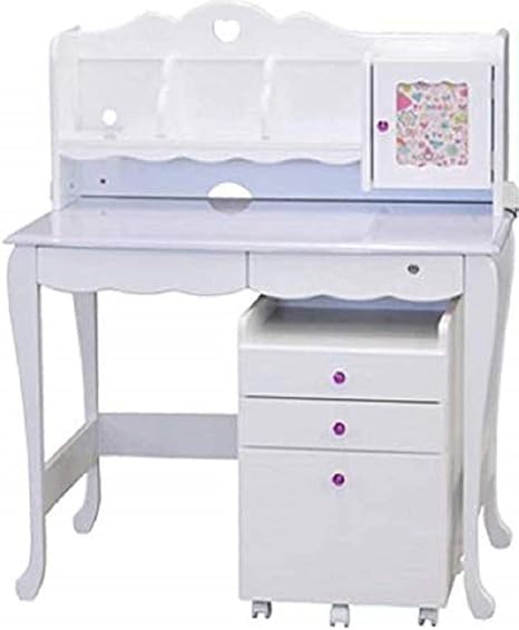 Amazon ３ｄデスク 学習デスク ｌｕｒ 5 おしゃれ かわいい カラフル Ledライト付 ３段ワゴン 天板 ウレタン塗装 パール塗装 パープル デスク単体 オンライン通販