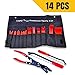 14Pcs Trim Removal Tool, Auto Upholstery Tools,Car Strong Nylon Door Molding Dash Panel Trim Tool Kit & Clip Pliers for Car Panel Dash Audio Radio Removal Installer and Repair Pry Tool Kits