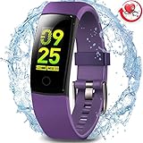 MorePro Waterproof Fitness Tracker, Activity Health Tracker with Heart Rate Blood Pressure Sleep Monitor, Color Screen Smart Wristband Step Calorie Counter Pedometer Watch for Kids Women Men.
