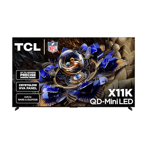 TCL 98-Inch Class X11K Series QD-Mini LED 4K UHD Google Smart TV Ultra Premium Mini-LED TV - QLED, 144hz, Anti-Reflective Screen, Bang & Olufsen Audio, Dolby Atmos (98X11K, 2025 Model)
