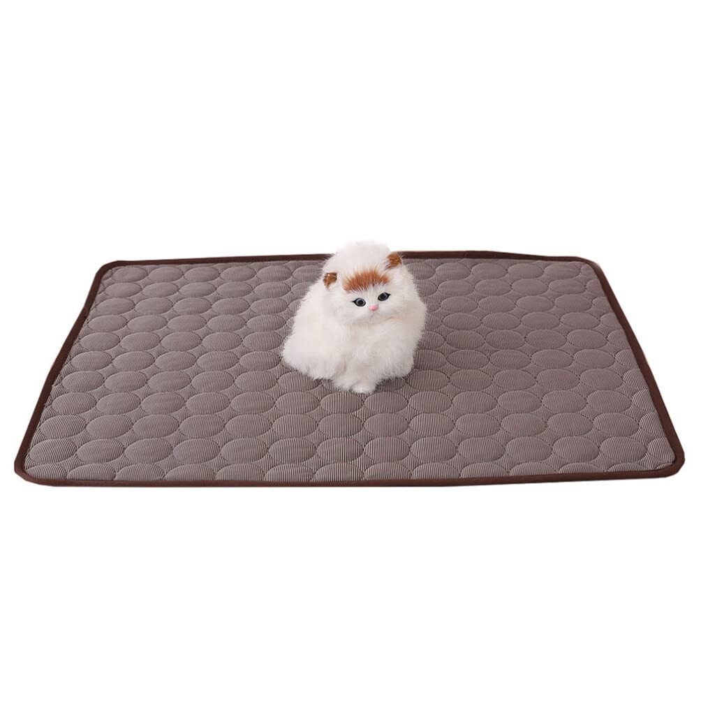 POPETPOP Dogbed Pet Self Cooling Mat- Washable Pet Ice Silk Sleeping Pad for Small Medium Large Dogs Cats Indoor & Outdoor Use, Cool Pet Blanket Cushions