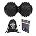 Spiky Deep Tissue Double Massage Ball Peanut Lacrosse Balls - Best for Plantar Fasciitis Foot Relief, Upper and Lower Back Pain, Sore Muscle Knot and Joint Stretching, Self Yoga - [Small, Black]