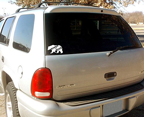 ViaVinyl Mama Bear die Cut Decal for Automobile Windows, Yeti and RTIC Tumbler Cups, Macbooks and laptops, iPhones and Android Cell Phones, iPads and Tablets and More! (White)