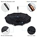 Windproof Travel Umbrella 10 Ribs Unbreakable Auto Open Close Waterproof Stormproof Canopy Rustproof Automatic Folding Compact Portable Rain Umbrellas for Men and Women