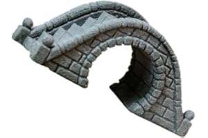 HOMSFOU Dollhouse Arc Bridge with Railings Miniatures Fairy Garden Craft Resin Arch Bridge Figurines Mini Terrarium Kits DIY Rockery Bonsai Plant Pot Moss Micro Landscaping Garden Ornaments