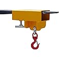 GaeaAuto Forklift Lifting Hook Attachment 2200lbs Capacity Single Mobile Forklift Crane with Swivel Hook and Large T-Screw Forklift Lifting Hoist Fork Lifting Hook Device