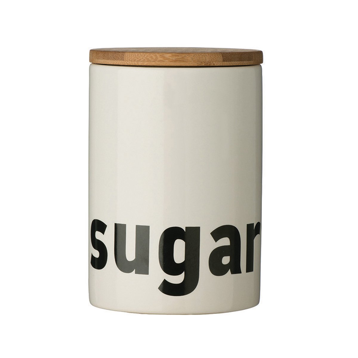 Premier Housewares Mono Sugar Canister, Plastic, White