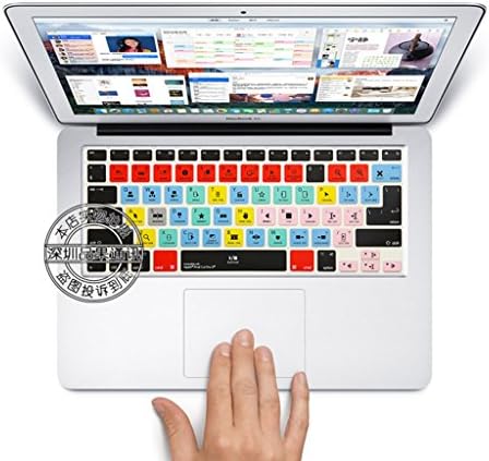 Coosybo shortcut keys Silicone Keyboard Skin Protector Sticker For mac macbook 13” 15” air pro retina for Imac G6 (final cut pro X-Colorful)