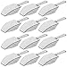 Clear Plastic Acrylic Scoops 12 Pcs | 6.5” Medium Kitchen Scoop | Wedding Desserts | Candy Buffet, Ice Cream, Protein Powders, Coffee, Tea, Flour (12 Pack, 6.5
