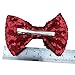 XIMA 25pcs 5'' Large Messy Sequin Knot Hair Bows Embroideried Sequin Hair Bows With Clip for Hair Accessories (mixcolors)