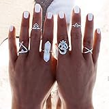 1 Set 6pcs Womens New Popular Boho Knuckle Midi Mid Finger Tip Stacking Rings
