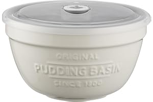 Mason Cash Innovative Kitchen All Purpose Bowl With Lid, off-white, 16 x 16 x 9 cm