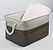 Collapsible linen Storage Bins, Magazine Storage Basket, Portable Shelf Storage Box, Closet Wardrobe Attic Organizer Container, Coffee