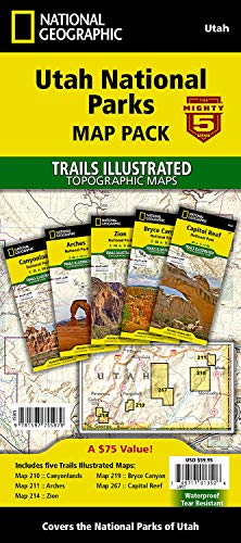 Utah National Parks [Map Pack Bundle] (National Geographic Trails Illustrated Map) (Best Trails In Bryce Canyon)