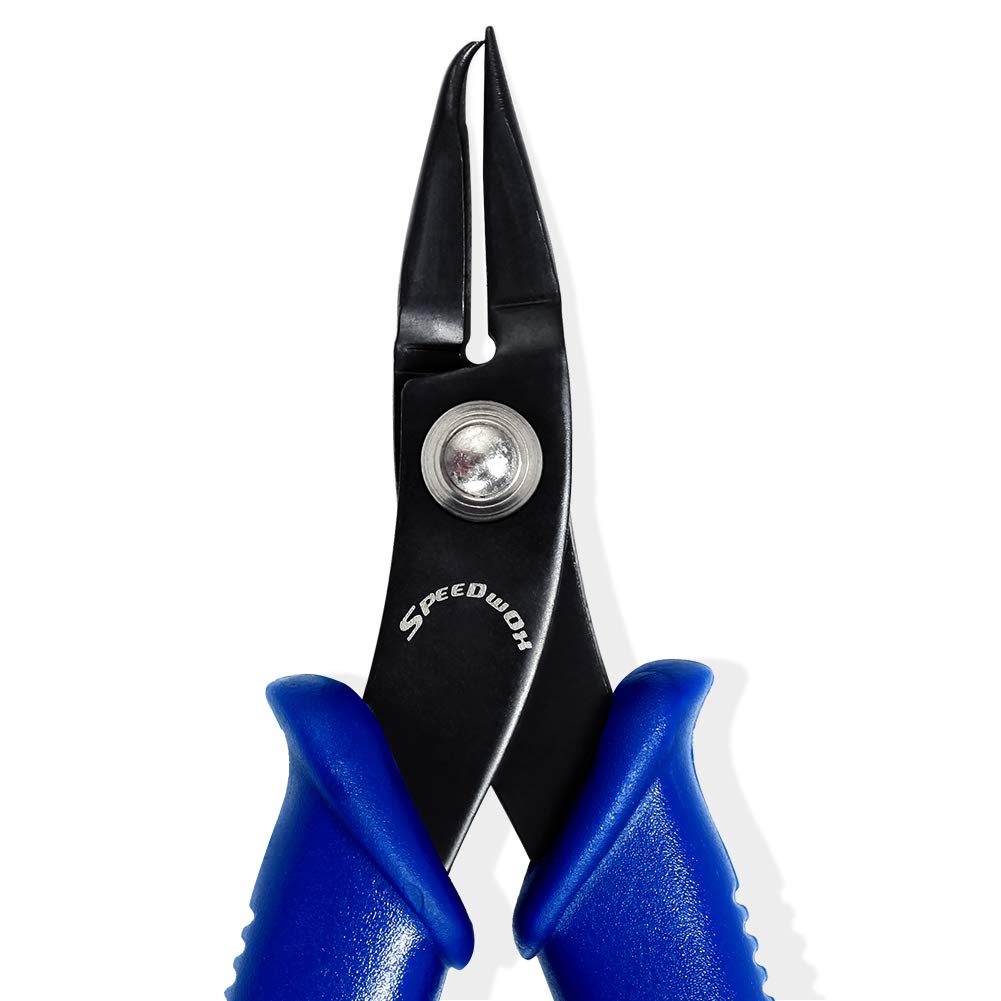 Speedwox - Spiral Ring Pliers for Jewelry Making, Ring Opener Tools, Mini Precision Pliers for Crafts and Hobby Upgraded Blue