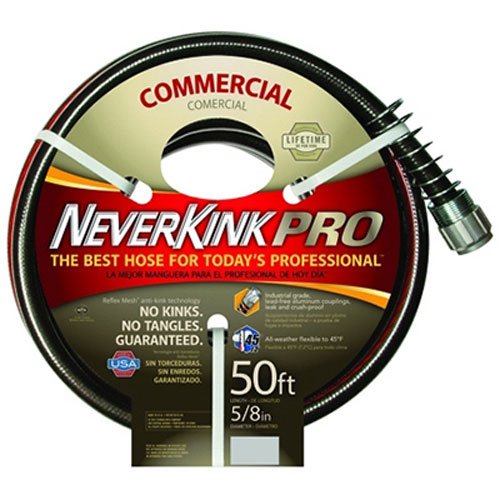 NeverKink 8844-50 Series 4000 Commercial Duty Pro Garden Hose, 5/8-Inch by 50-Feet