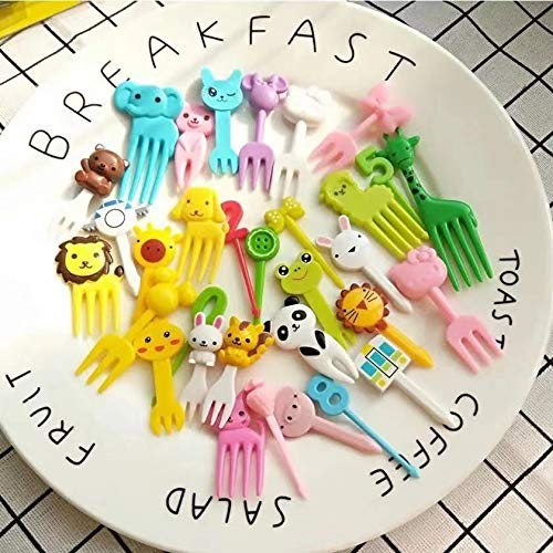 Mini Tiere Obst gabeln Zahnstocher für Kinder -Cocktails Vorspeisen Früchte Desserts Partyzubehör Obstspieß Picks- Bento… – Bild 7