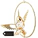 24k Gold Plated Bee Hummingbird Ornament Made with Matashi Crystals