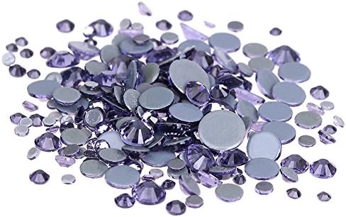 Nizi Nail Rhinestones TANZANITE Mixed Sizes of 400pcs Nail Art Strass Shiny Stone Diy Craft Tiny Rhinestone Perfect for Nail art