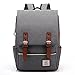 Canvas Backpack - Lightweight Laptop Backpack, Vintage Travel Backpack with Laptop Sleeve, Campus Backpack with Side Pockets Canvas Rucksack for School Working Hiking grey