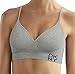 DKNY Ladies’ Seamless Wire Free Bralette 2-Pack (Large, Grey-White Stripes/Solid Blue)
