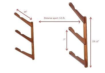 Soporte de pared para tres tablas | sostiene 3 tablas de surf