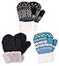 Arctic Paw Kids Winter Gloves - 3 Pairs Sherpa Lined Knit Mittens for Boys, Black+Fair Isle/Black+Fair Isle/Blue