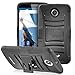 Fosmon STURDY Shock Absorbing Dual Layer Hybrid Holster Cover Kickstand Case for Google Nexus 6 (Black)