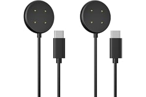 AWINNER 𝐔𝐩𝐠𝐫𝐚𝐝𝐞𝐝 Compatible for Google Pixel Watch 2 Charger Cable Fast Charging with Type C Port (Black, 2 Pack)