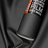 VViViD Bycast65 Black Matte Buffed Full-Grain Faux Leather Marine Vinyl Fabric (5 Foot by 54 Inch)