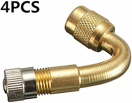 Rallonge Valve Pneu En Cuivre Coudée - Pour Voiture, Camping-car, Gonflage Pneus Jumelés - 12