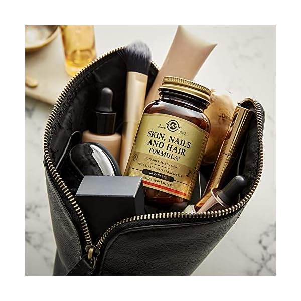 Solgar Skin Hair and Nails - 60 pack - Helps Build Collagen - With Zinc, Copper and Vitamin C - Vegan and Gluten Free