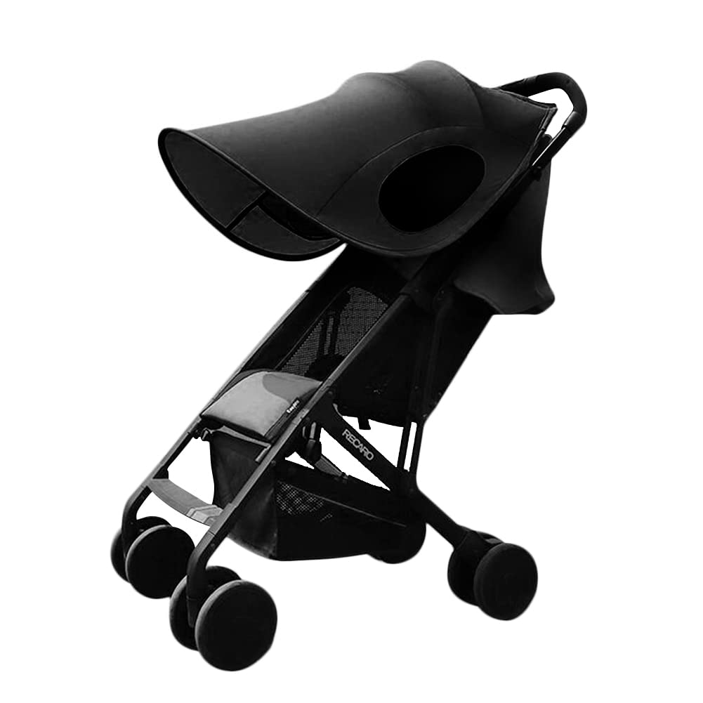 Baby Pram Sun Shade Cover Universal Baby Stroller Awning Pushchair Sun Canopy Shield Anti-UV Buggy Sunshade Cover Umbrella Carriage UV Protection Visor Parasol Waterproof with Arched Hard Support