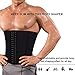Wonderience Men Waist Trainer Belt Slimming Body Shaper Sweat Weight Loss Corset (Black, L)