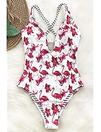 CUPSHE Traje de baño de una pieza con estampado to Fly para dama Traje de baño de playa