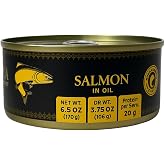 Aqua Gourmet Salmon in Oil, Chilean Salmon from Patagonia, 6.5 oz