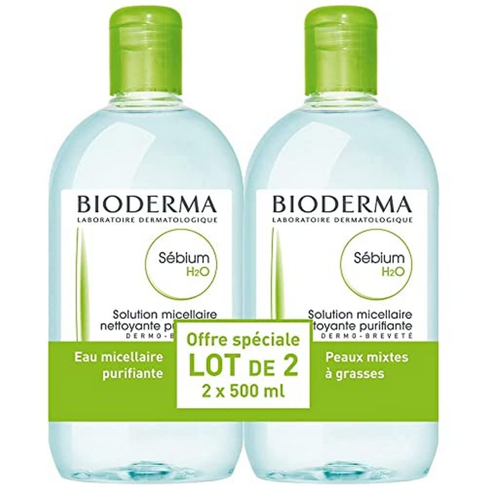 Bioderma Sebium H2O Micelle Solution, 2 x 500 ml
