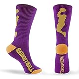 Basketball Socks Half Cushioned Crew Socks - Purple/Gold