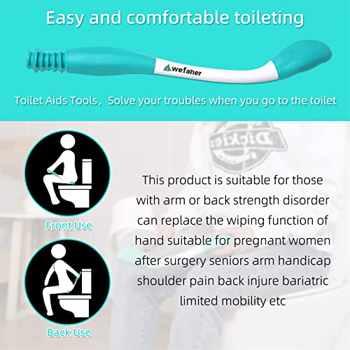 wefaner Toilet Aids Tools Long Reach Comfort Wipe,Bottom Buddy Toilet