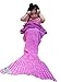 Hughapy Mermaid Blanket Kids Knitted Sleeping Bag Sofa Falbala Mermaid Tail Bed Throw Blanket (55
