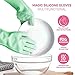 Tebba Magic Dishwashing Gloves Silicone Scrubber Sponges - Reusable Rubber Great Washing Dish Kitchen Car Bathroom Pet Care