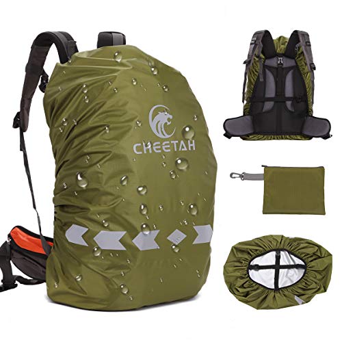 Cheetah Outdoor 100% Waterproof Backpack Rain Covers (45L-80L) with Adjustable Anti-Slip Cross Buckle Strap and Reflective Strip, Durable Strengthened Layer for Hiking, Hunting, Biking ArmyGreen-XL - Thumbnail 7