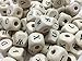400 Square Alphabet Letter Wood Beads 10 x 10mm Wood Beads with 3.5mm Hole