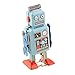 Peradix Funny Dark  Green Clockwork Spring Wind Up Metal Walking Robot Retro Vintage Mechanical Kids Toddlers Children Toy
