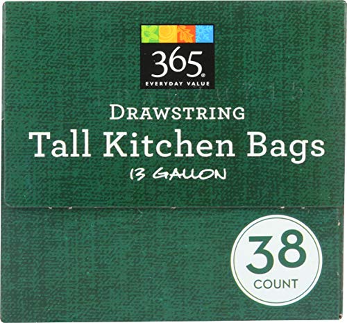365 by Whole Foods Market, Bag Kitchen Tall Drawstring Flextra 13Gl 38Count, 38 Count